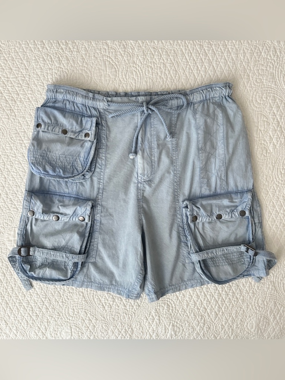 Free People Moon Bay Parachute Shorts Cashmere Blue Size M - Picture 12 of 13